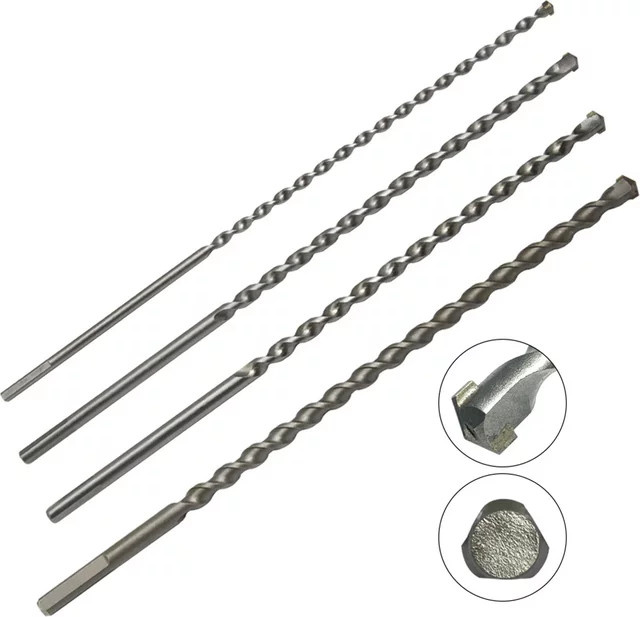VIBRATITE Mauerwerk-Beton-Schlagbohrer mit Dreiecksschaft in Silber, Länge: 30 cm - Bild 1