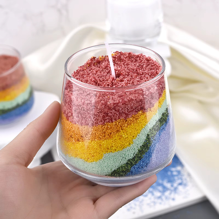 Abgerundetes Perlenwachs Granulat in Weiß und Mehrfarbig für DIY Kerzenherstellung und Sandmalerei, 500g oder 1000g - Bild 2