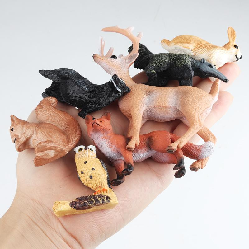 Oenux Wildtiere Wald Actionfigur Modell Miniatur 8-teiliges Set - Bild 3