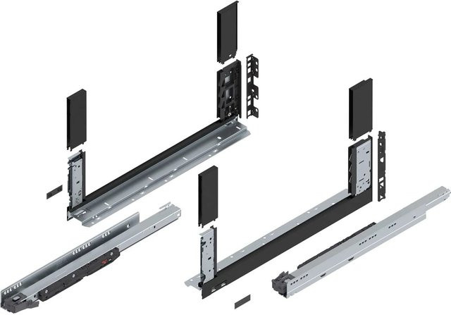 Blum Legrabox free Set Unterbau Schublade mit Blumotion Soft-Close, Nennlänge: 550 mm, Tragkraft: 70 kg, Farbe: Carbonschwarz matt - Bild 1