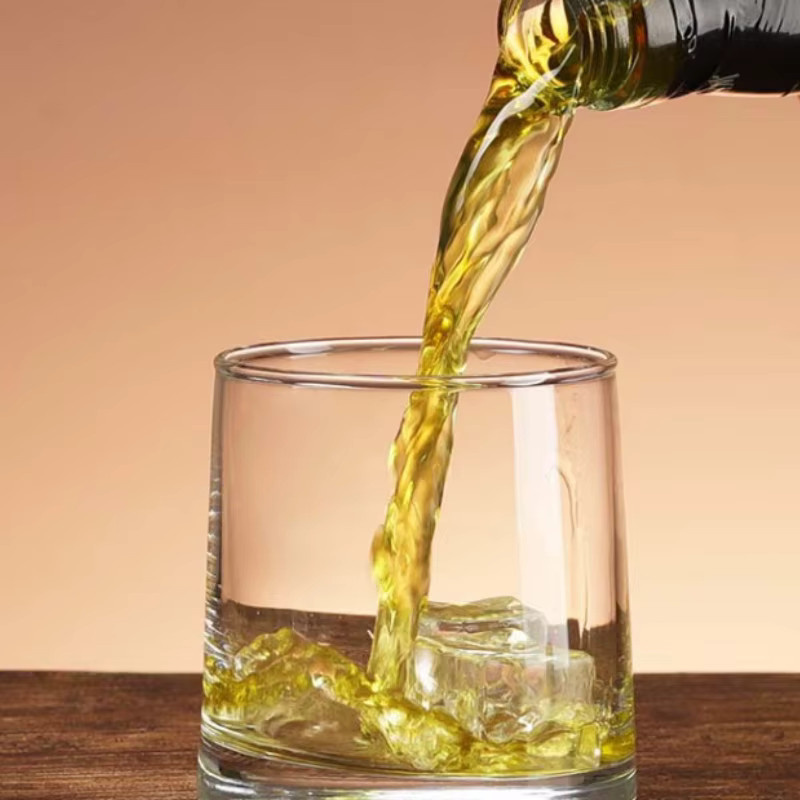 Tongyue Glasbecher im INS-Stil, trapezförmige Tumbler aus Glas in Grau und Transparent - Bild 3