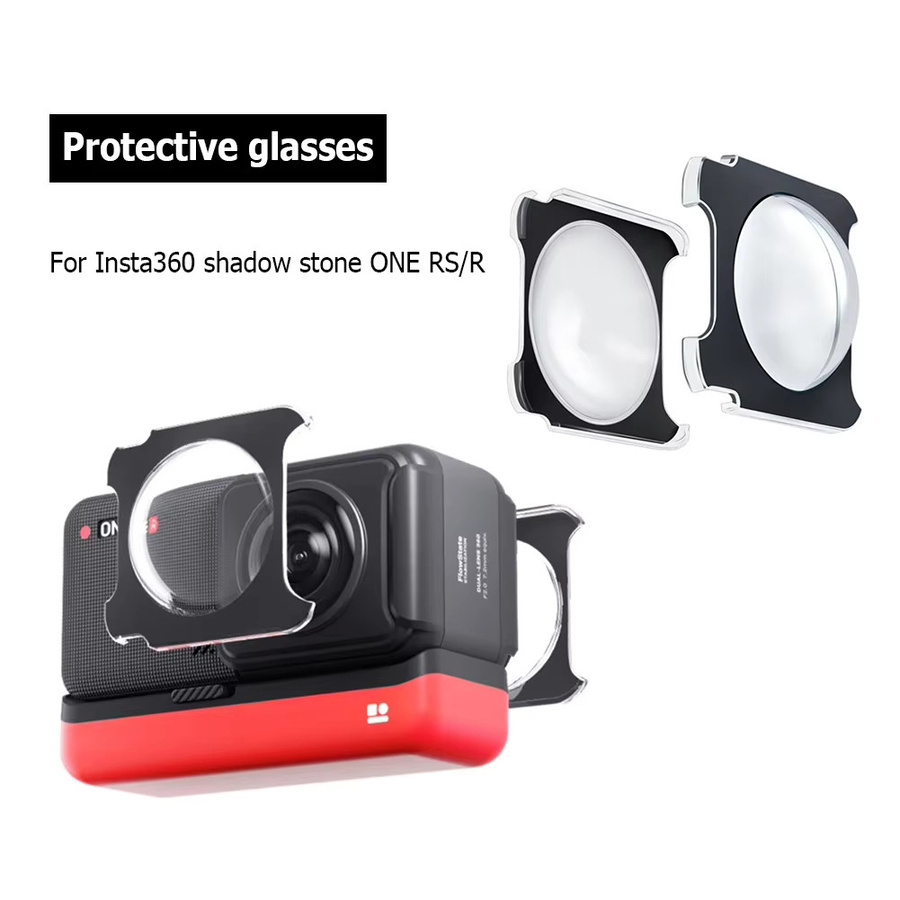 Shunmaii Schutzhülle für Insta360 Shadow Stone Action Camera in Schwarz mit wasserdichter Klarglas-Linsenabdeckung - Bild 3