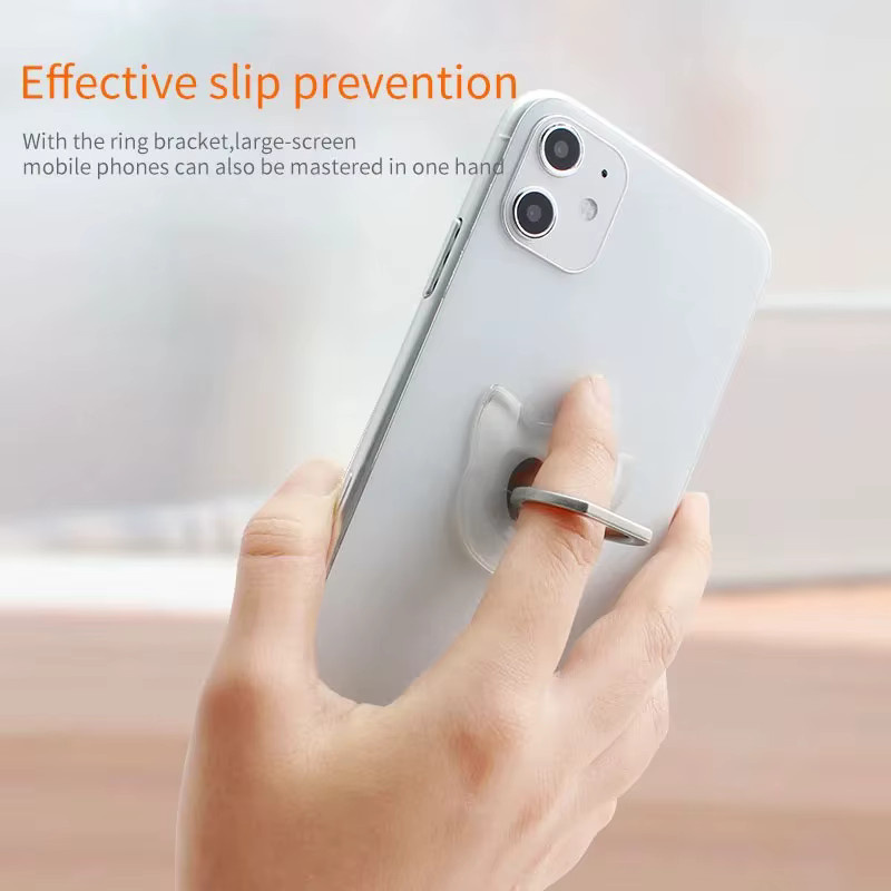 WSSHE Universal Magnetischer Handyhalter mit Fingerring und Standfunktion für iPhone und Samsung, Transparent - Bild 2