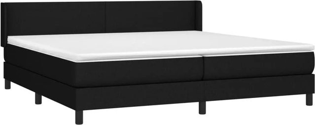 vidaXL Boxspringbett mit Matratze Schwarz aus Stoff und Hybrid-System mit Taschenfederkern B/T/H: 200 x 200 x 78 cm - Bild 1