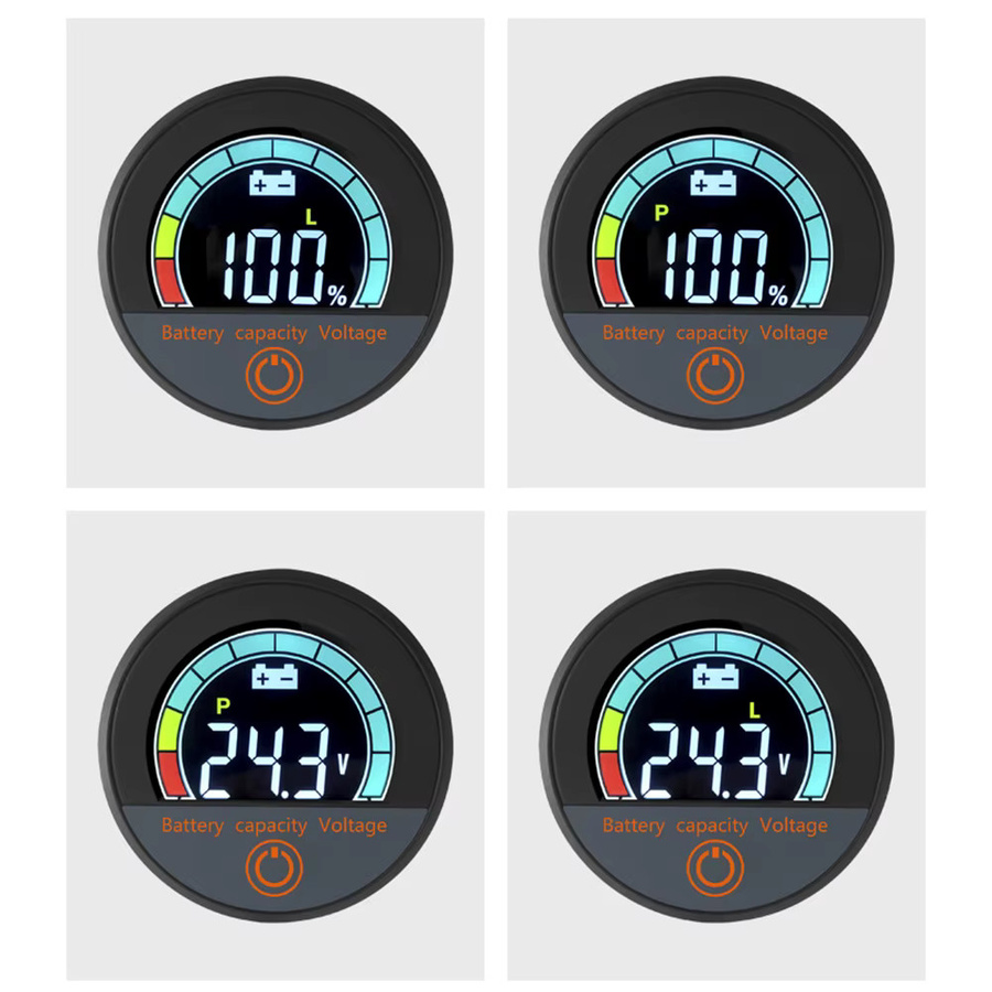 Gaqqee Digitales eingebettetes Voltmeter DC 8–100 V, Wasserdichter Batteriekapazitätsmonitor und Kfz-Voltmeter-Tester in Schwarz - Bild 5