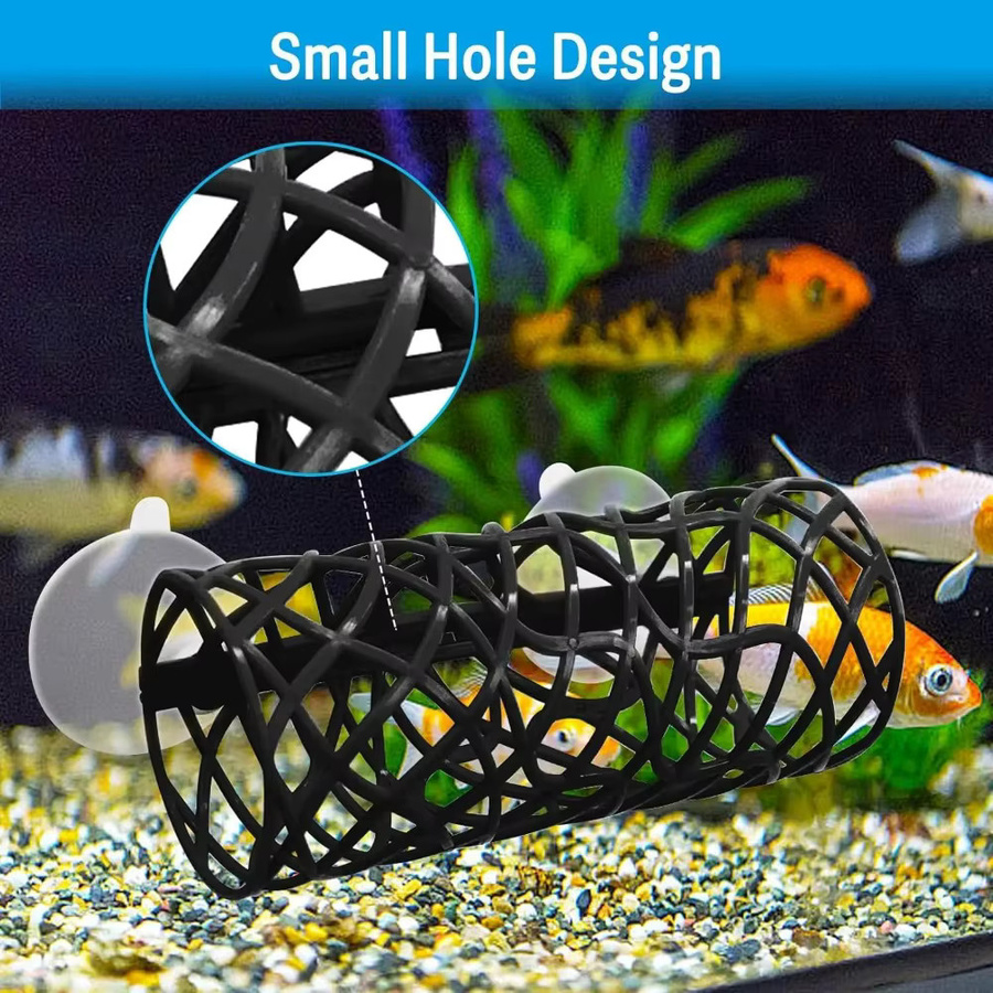 ZHUOJI Betta-Fischversteck in Schwarz mit Hängematte und Hohltunnel als Aquarium-Dekoration für Krebse, Garnelen und kleine Fische - Bild 4
