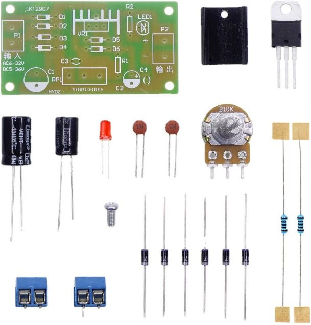 LM317 DIY Netzteil-Kit zur kontinuierlichen Einstellung der Gleichstromversorgung in Mehrfarben - Bild 1