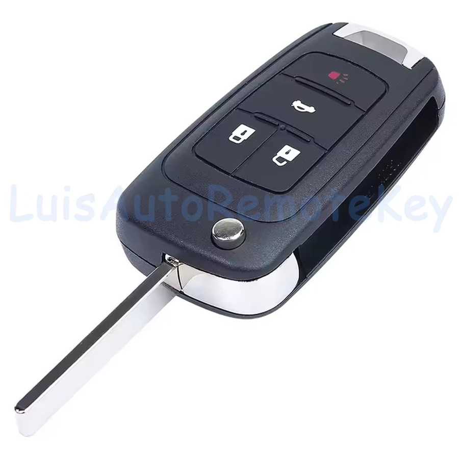 DIYKEY Flip Remote Key Fob mit ID46 Chip für Chevrolet Cruze Aveo Epica Lova Camaro Impala Trax Orlando, Schwarz, 315 MHz oder 433 MHz - Bild 3