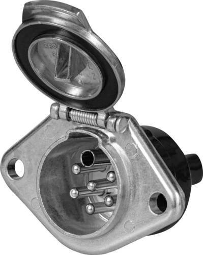 SecoRüt ES034 Anhänger-Steckdose in Silber mit 7poligem Stecker Typ S aus Aluminium - Bild 1