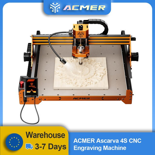 ACMER Ascarva 4S CNC Fräsmaschine 3-Achsen für Holz, Kunststoff und Acryl, Arbeitsbereich 400 x 400 mm - Bild 1