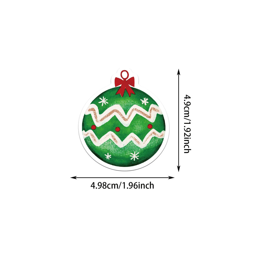 PickJoy Weihnachten Ball Aufkleber Set, 56 Stück, wasserdichte Sticker in Multicolour für Laptop, Telefonhüllen und Trinkflaschen - Bild 2