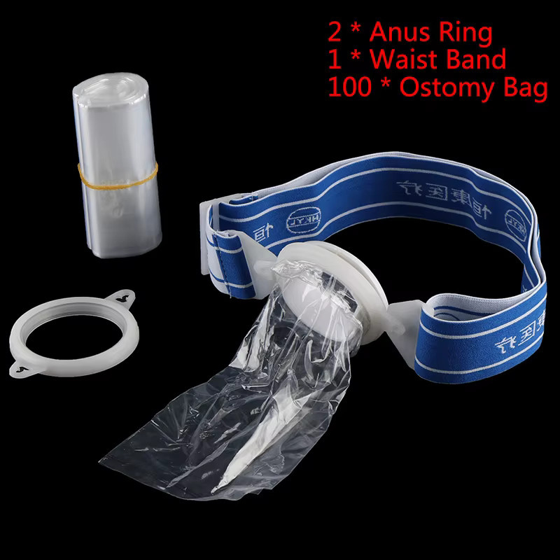 Set Kolostomiebeutel, Stoma-Gürtel, entleerbare Urostomie- und Ileostomiebeutel, Unisex - Bild 2
