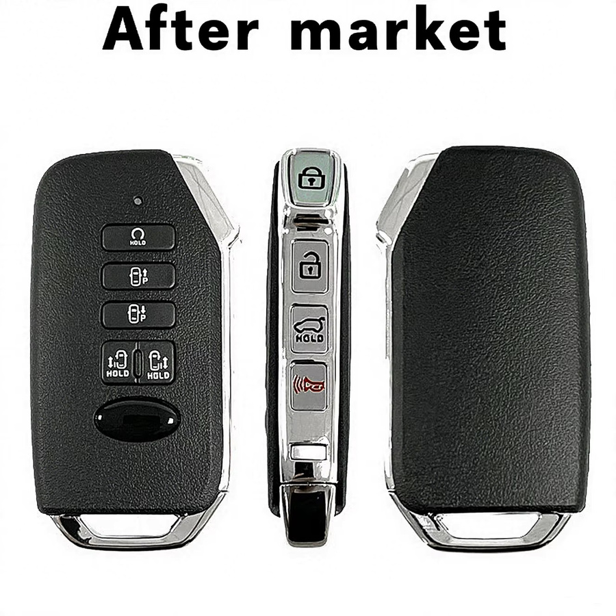KEYECU Smart Remote Auto Schlüsselanhänger 433 MHz 4A Ersatz Keyless Go mit 9 Tasten für KIA Carnival 2022, Schwarz - Bild 2