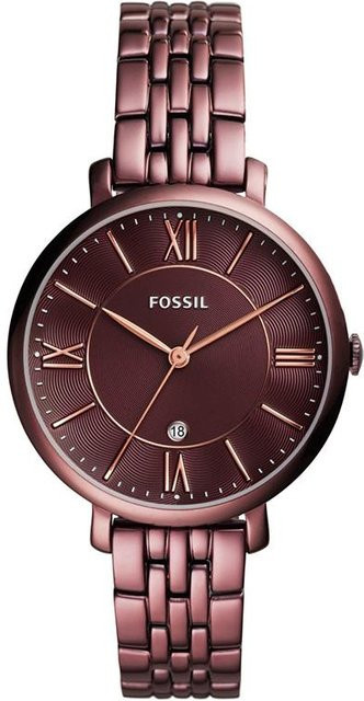 Fossil Armbanduhr Quarz, Edelstahl, rot, Damen - Bild 1