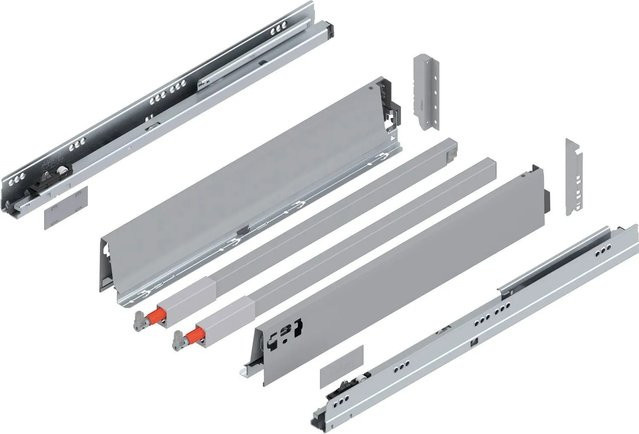 Blum C-Reling Tandembox antaro Vollauszug mit Blumotion Soft-Close, Grau, 1 Paar, Länge: 500 mm, Tragkraft: 30 kg - Bild 1