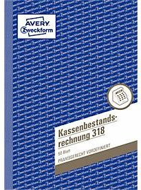 Avery Zweckform Kassenbestandsrechnung Formular 318 DIN A5 Weiß, 50 Blatt - Bild 2