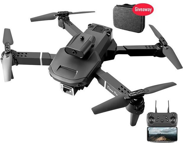 LYZRC E100 Mini Drohne mit 4K HD Kamera, FPV WiFi Quadcopter mit Hindernisvermeidung und 2 Akkus, Schwarz - Bild 1