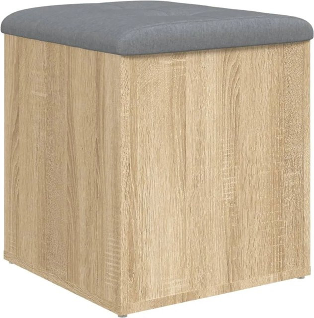 vidaXL Sitzbank mit Stauraum aus Holzwerkstoff in Sonoma-Eiche, B/T/H: 42 x 42 x 45 cm - Bild 1