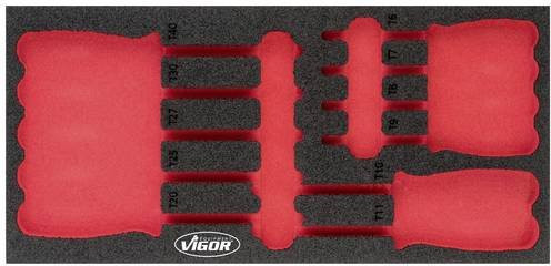 Vigour Schaumstoffeinlage V4991-L in Rot, B: 18,8 cm, L: 39,3 cm, H: 3,5 cm - Bild 1