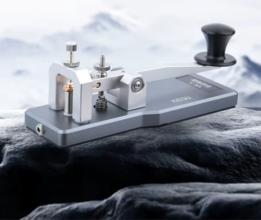Xiegu VK-5 Mini-Kurzwellenradio aus Aluminiumlegierung in Silber mit automatischem CW-Elektrotastgeber und 3,5 mm Klinkenanschluss - Bild 1