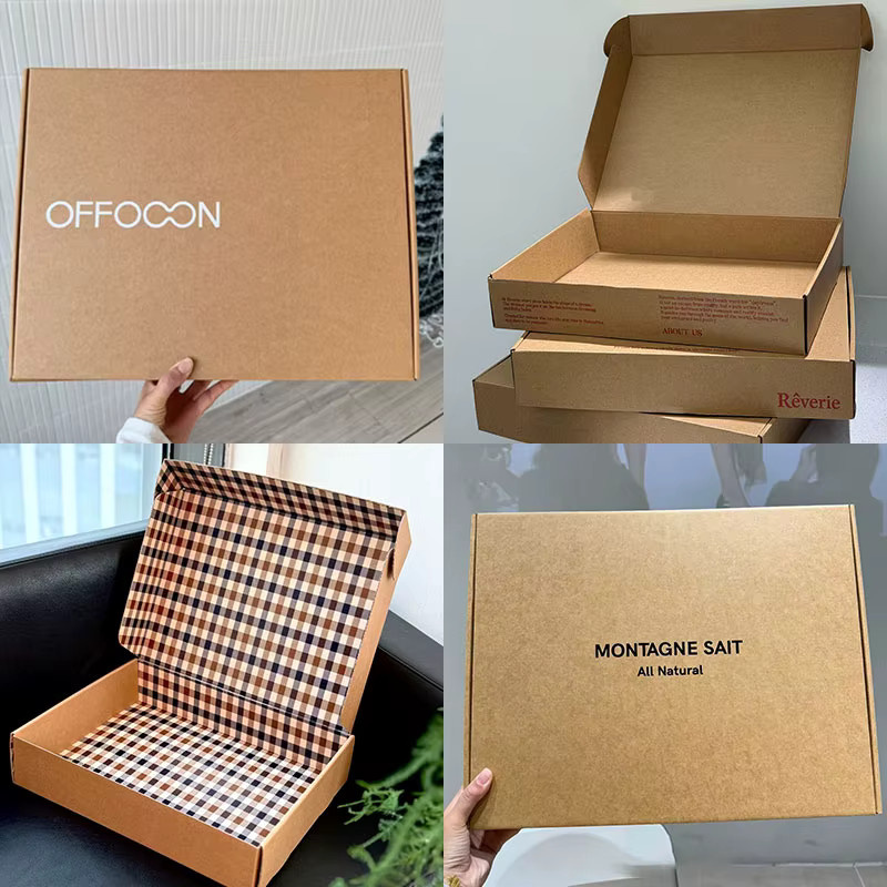 Luxus Versandbox aus Wellpappe in Rotwein für Kosmetik und Parfüm, braune Geschenkbox für dein Unternehmen - Bild 2