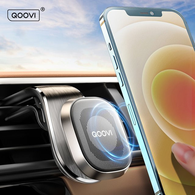 QOOVI Magnetischer Autotelefonhalter für Lüftungsschlitze mit 360-Grad-GPS-Unterstützung - Bild 1