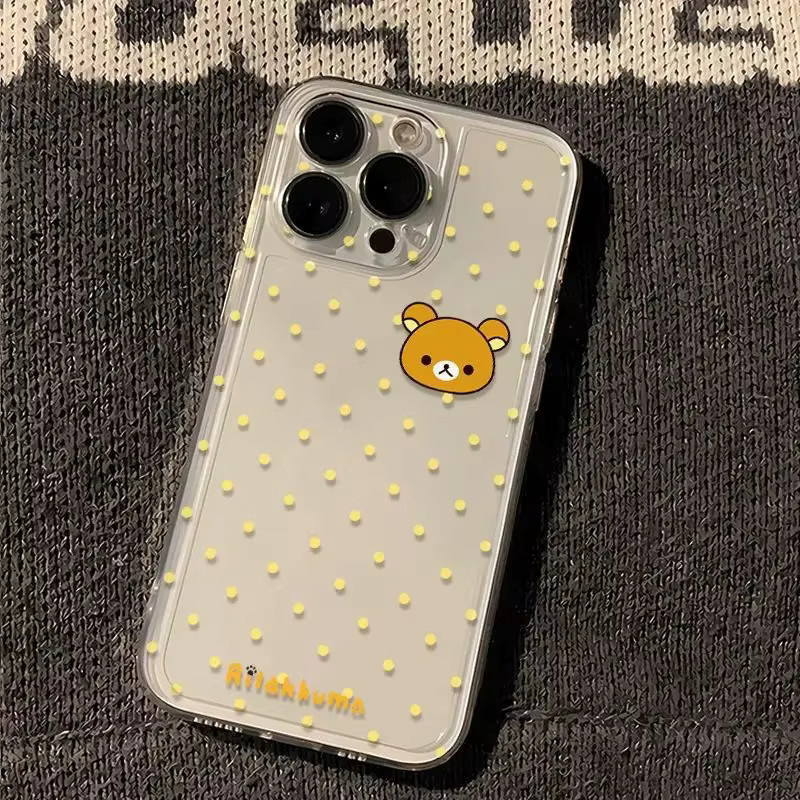 Transparente Handyhülle mit Rilakkuma Bär Motiv für Samsung Galaxy S26 S25 S24 S23 S22 S21 S20 FE Plus Ultra Lite Edge 5G als weiche Schutzhülle - Bild 3