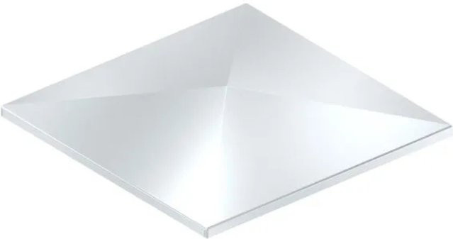 FeNau Pfostenkappe aus Stahl, galvanisch verzinkt, quadratisch, Farbe: Silber, für Rohr 200 x 200 mm - Bild 1