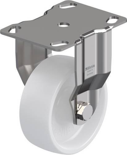 Blickle BKPXA-PO 80G Bockrolle aus Edelstahl in Weiß mit 80 mm Rad-Durchmesser und 120 kg Tragfähigkeit - Bild 1