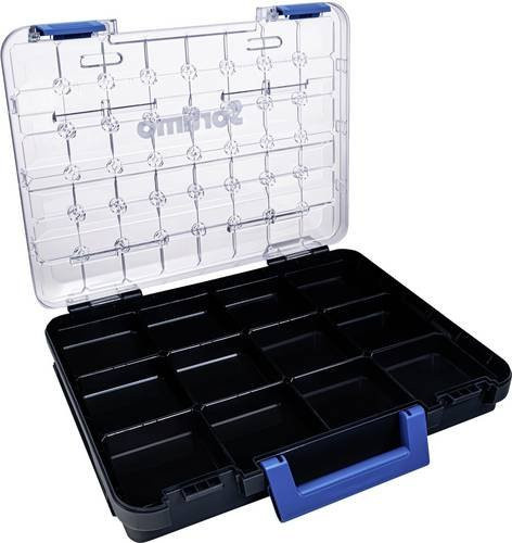 Sortimo T-BOXX 320 Transportkoffer mit Einsätzen, Schwarz, B: 44,4 cm, H: 8,1 cm, T: 35,8 cm - Bild 1