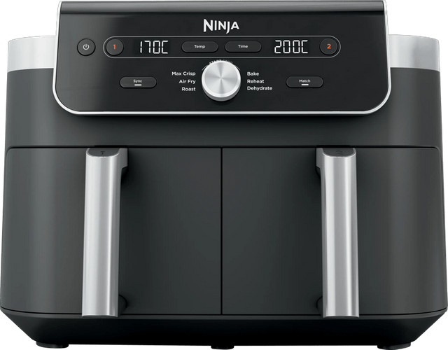 Ninja DualZone XL Heißluftfritteuse DZ901EU in Schwarz und Grau mit 9,5 l Fassungsvermögen und 2 Schubladen - Bild 1