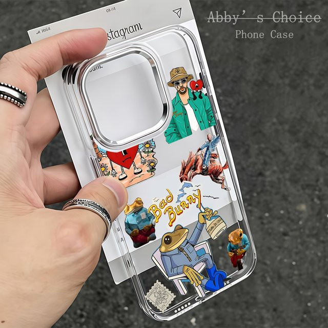 DTMF Bad Bunny Handyhülle DTMF Debí Tirar Más Fotos für iPhone 17 Air 16 15 14 13 12 11 Pro Max Plus SE transparent - Bild 1