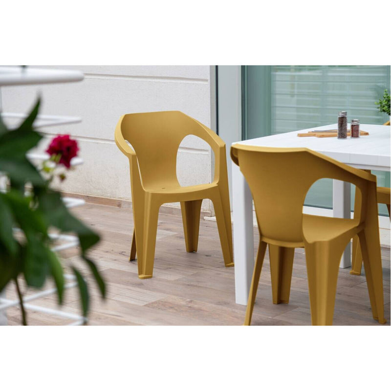 Toomax Stapelstuhl Marina aus Kunststoff in Ocker, B/T/H: 55 x 59 x 83 cm - Bild 2