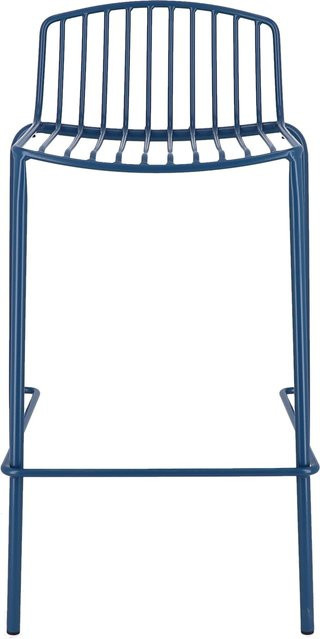 Jan Kurtz Mori Barstuhl aus Metall in Blau Matt - Bild 1
