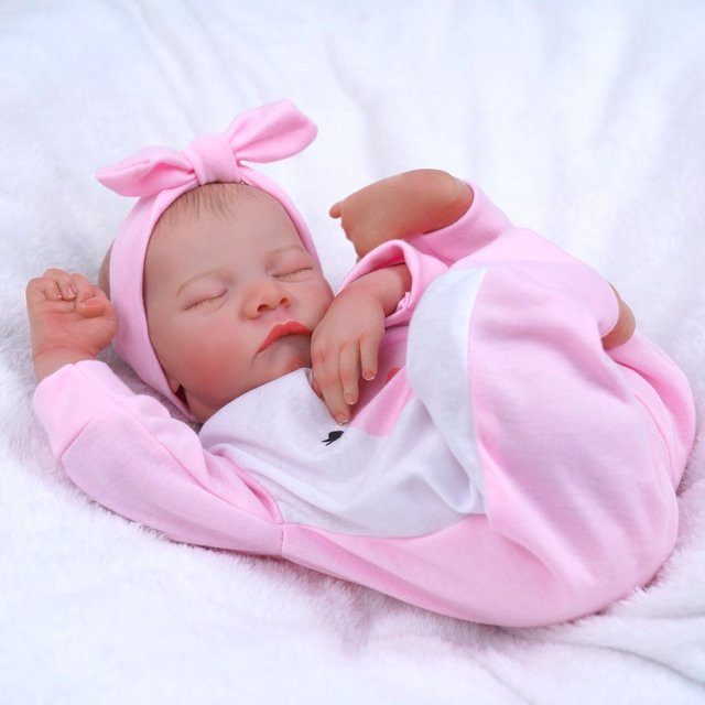 MRB Babypuppe Levi, wiedergeborene Puppe, Silikon, 17 Zoll - Bild 1