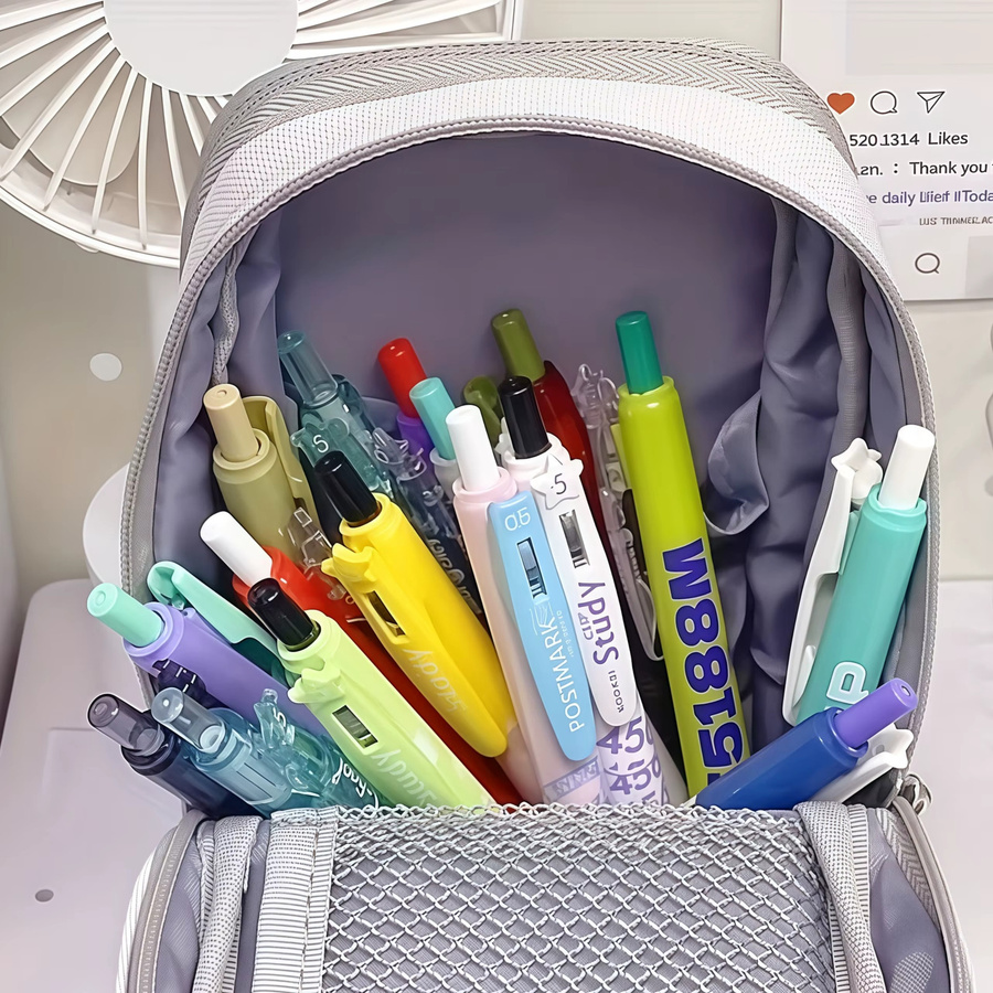 Kookei Personalisierte Gelstifte 20-teilig mit 0,5 mm feiner Spitze und weichen Gummigriffen in Schwarz und Multicolour - Bild 4