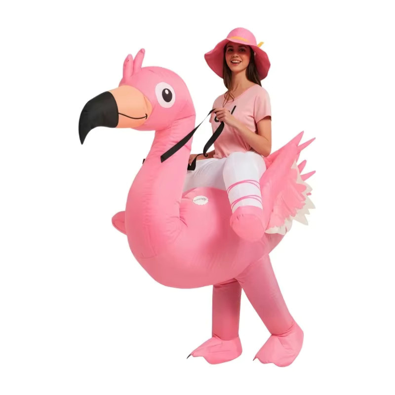 Potdemiel Aufblasbares Flamingo-Kostüm, Rosa / Pink - Bild 2