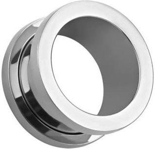 Ohr Plug Piercing Flesh Tunnel Expander, 10 mm, silber, Unisex - Bild 1