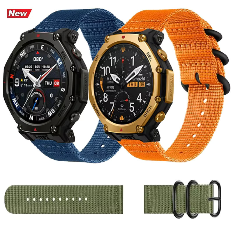 Amazfit Uhrenarmband Nylon, 22 mm, orange, Unisex - Bild 2
