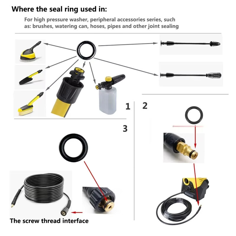 Kärcher Ersatzteil-Set Dichtungs-O-Ring und Kappe für Lance Schlauchdüse und Bürste der Hochdruckreiniger K2 K3 K4 K5 K6 K7, Artikel 2.640-729.0 - Bild 2