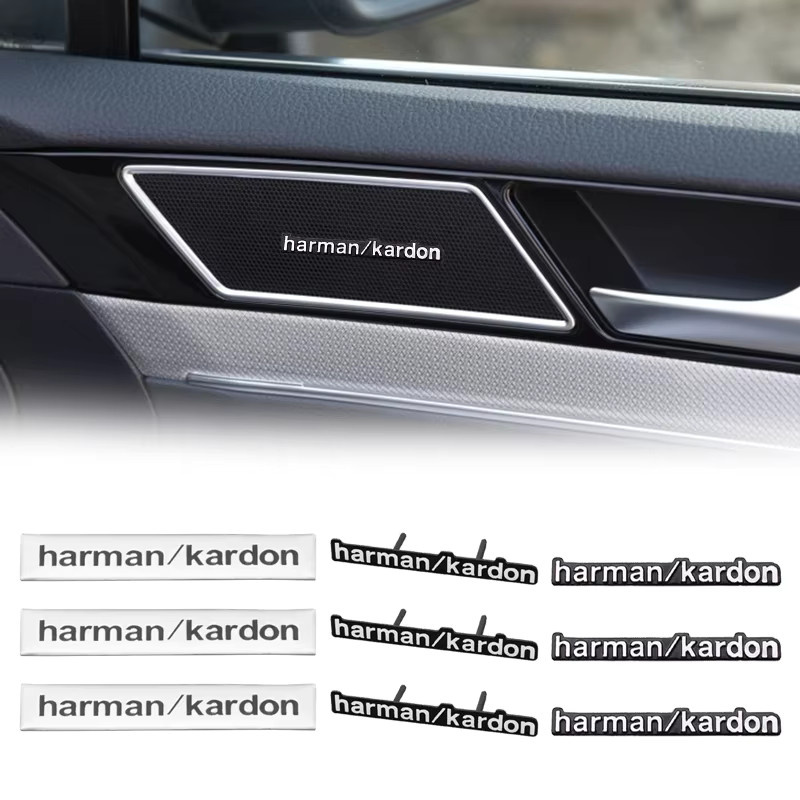Harman/Kardon Auto Styling Audio Aufkleber aus Aluminium in Silber für Mercedes Benz AMG W204 W205 W203 W211 W212 W213 W201 W210 W124 - Bild 3