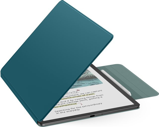 Magnetische Premium PU-Lederhülle für Kindle Scribe 2025 (3. Generation) und Kindle Scribe Colorsoft 2025 (1. Generation) in Grün - Bild 1