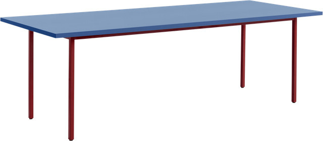 HAY Two Colour Tisch Rechteckig in Blau und Multicolour aus Valchromat und Stahlrohr - Bild 1