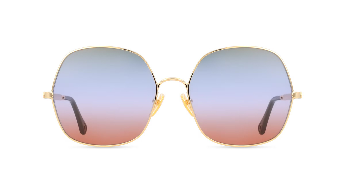 Chloé CH0282S Sonnenbrille, Vollrand, Quadratisch, Metall, Unisex, gold - Bild 1