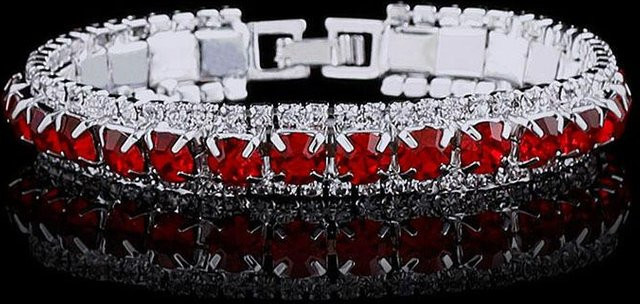 Armband, Kupfer, rot, Zirkonia, Damen - Bild 1