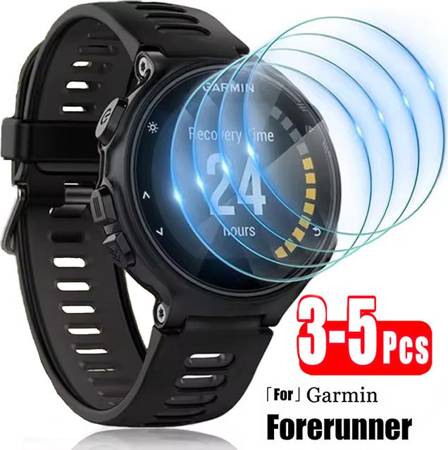 Set aus 3 bis 5 Displayschutzfolien aus gehärtetem Glas für Garmin Forerunner 955 945 255 245 Musik 55 in Transparent - Bild 1