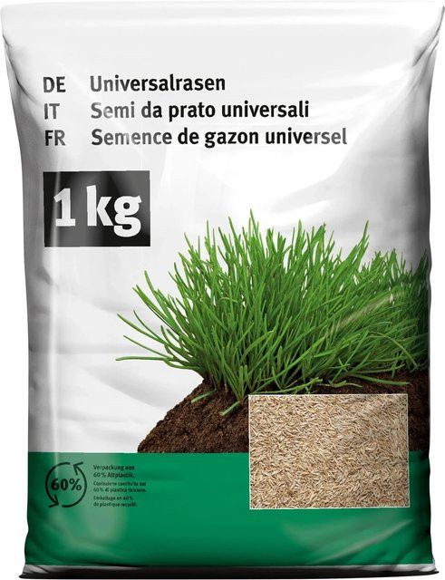 BWO Universal Rasensamen für Garten, Parks und Liegewiesen, 1 kg - Bild 1