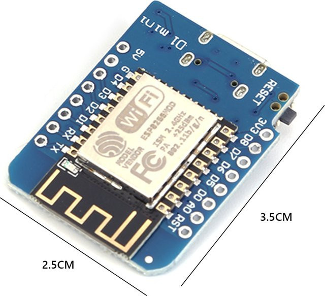 APWIKOGER ESP8266 ESP-12F D1 Mini NodeMCU WiFi IoT Development Board in Blau - Bild 1