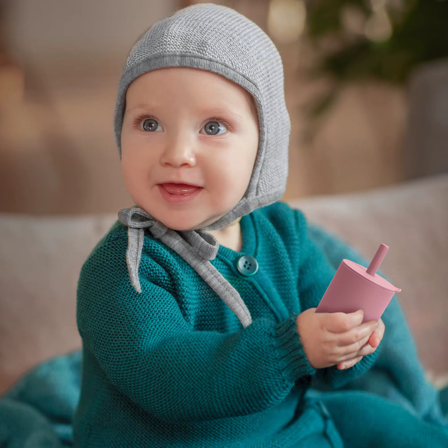 TYRY.HU Baby-Trinklernbecher mit Strohhalm aus lebensmittelechtem Silikon in Multicolour - Bild 3