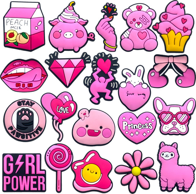 MEIDEJIE Schuh-Charms, rosa, 20 Stück/Set - Bild 1
